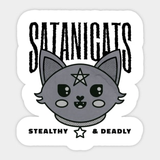 Satanic cat modern witch Sticker